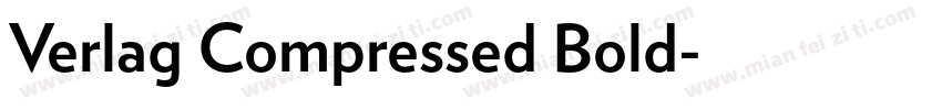 Verlag Compressed Bold字体转换